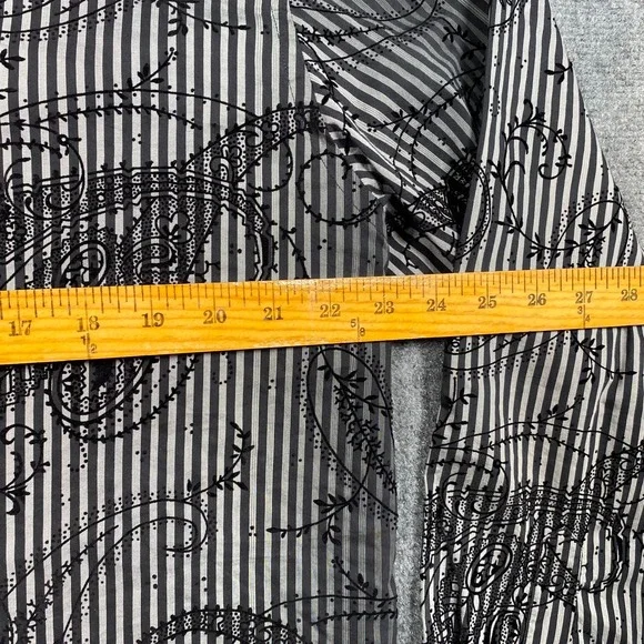 Johnston & Murphy Men's XL Long Sleeve Button Down Shirt Black‎ Textured Paisley - Picture 5 of 7